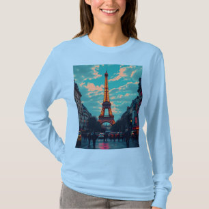 アーポップ・アートのトパリ – 鮮やかレトロ街並 Tシャツ