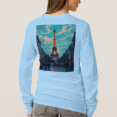 アーポップ・アートのトパリ – 鮮やかレトロ街並 Tシャツ (裏面)