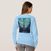 アーポップ・アートのトパリ – 鮮やかレトロ街並 Tシャツ (裏面フル)