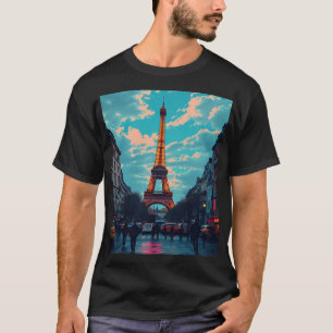 アーポップ・アートのトパリ – 鮮やかレトロ街並 Tシャツ