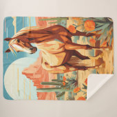 アーポップ・アートのトパロミノデザートホース シェルパブランケット (正面(横))