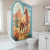 アーポップ・アートのトパロミノデザートホース シャワーカーテン (インサイチュ)