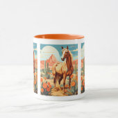 アーポップ・アートのトパロミノデザートホース マグカップ (中央)