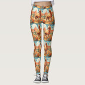 アーポップ・アートのトパロミノデザートホース レギンス (正面)