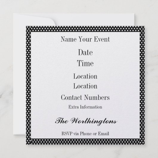 アーポップ・アートのトパーティの招待状 招待状 (裏面)