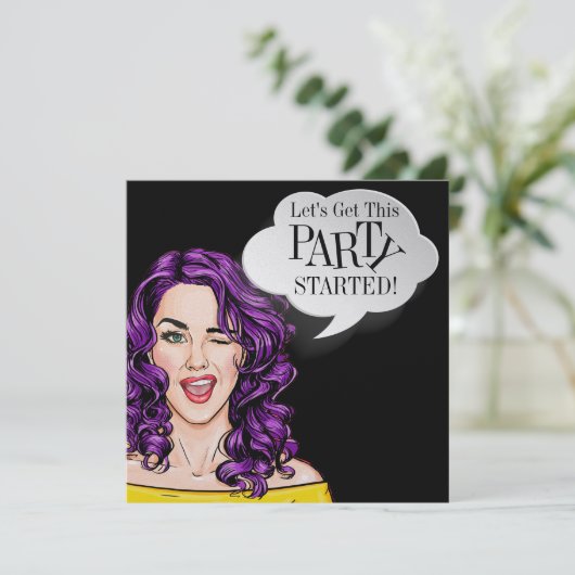 アーポップ・アートのトパーティの招待状 招待状 (スタンド正面)