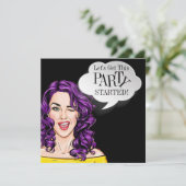 アーポップ・アートのトパーティの招待状 招待状 (スタンド正面)