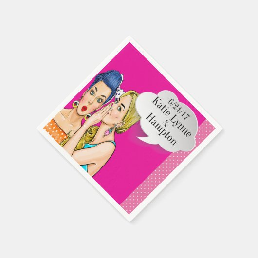 アーポップ・アートのトパーティーまたはビジネスカクテルナプキン スタンダードカクテルナプキン (角)