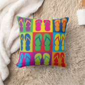 アーポップ・アートのトビーチサンダル クッション (ブランケット)