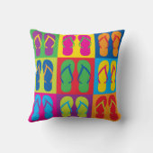 アーポップ・アートのトビーチサンダル クッション (裏面)