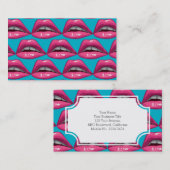 アーポップ・アートのトピンクの口紅 名刺 (正面/裏面)