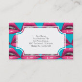 アーポップ・アートのトピンクの口紅 名刺 (裏面)