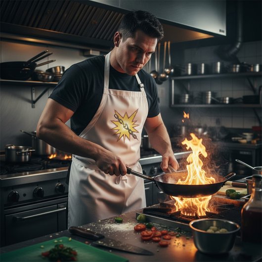 アーポップ・アートのトブロークチェーン爆発はっきりした漫画スタイル スタンダードエプロン