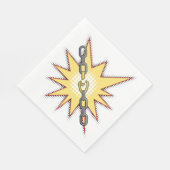 アーポップ・アートのトブロークチェーン爆発はっきりした漫画スタイル スタンダードランチョンナプキン (角)