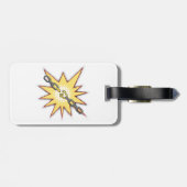 アーポップ・アートのトブロークチェーン爆発はっきりした漫画スタイル ラゲッジタグ (裏面横)