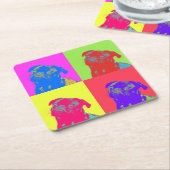 アーポップ・アートのトプグポートレート スクエアペーパーコースター (アングル)