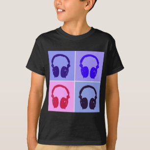 アーポップ・アートのトヘッドフォン Tシャツ