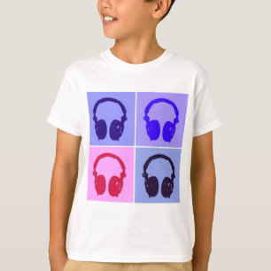 アーポップ・アートのトヘッドフォン Tシャツ