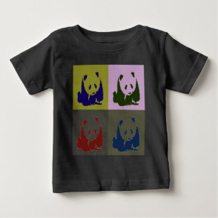 アーポップ・アートのトベビーパンダ ベビーTシャツ