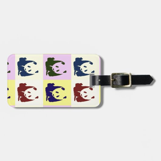 アーポップ・アートのトベビーパンドラ(PANDAS)ラゲージタグ ラゲッジタグ (正面横)