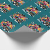 アーポップ・アートのトホッケープレーヤー誕生日Bash ラッピングペーパー (角)