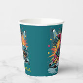 アーポップ・アートのトホッケープレーヤー誕生日Bash 紙コップ (左)