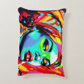 アーポップ・アートのトポートレート アクセントクッション (裏面(縦))