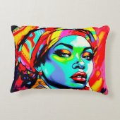 アーポップ・アートのトポートレート アクセントクッション (裏面)