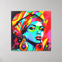 アーポップ・アートのトポートレート キャンバスプリント