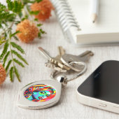 アーポップ・アートのトポートレート キーホルダー (側面)