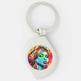 アーポップ・アートのトポートレート キーホルダー