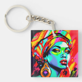アーポップ・アートのトポートレート キーホルダー