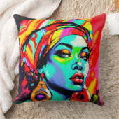 アーポップ・アートのトポートレート クッション (ブランケット)