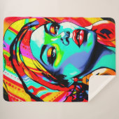 アーポップ・アートのトポートレート シェルパブランケット (正面(横))