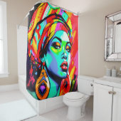 アーポップ・アートのトポートレート シャワーカーテン (インサイチュ)