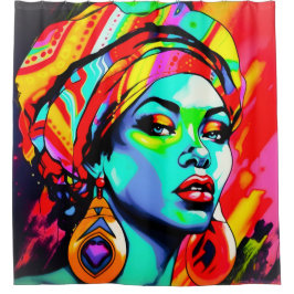 アーポップ・アートのトポートレート シャワーカーテン