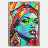 アーポップ・アートのトポートレート スローブランケット (正面縦)