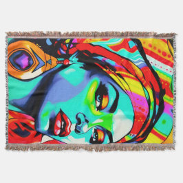 アーポップ・アートのトポートレート スローブランケット
