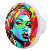 アーポップ・アートのトポートレート セラミックノブ (右)