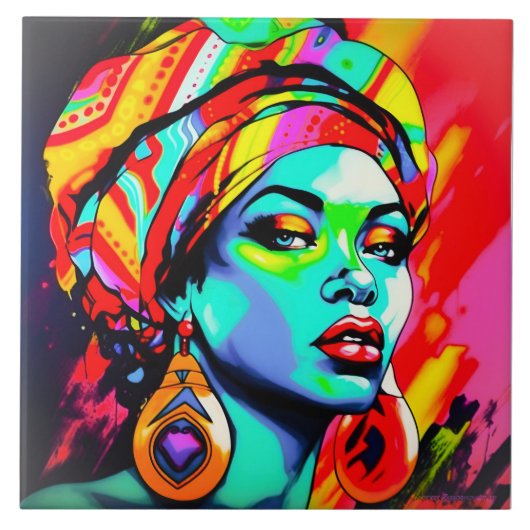 アーポップ・アートのトポートレート タイル (正面)