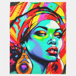 アーポップ・アートのトポートレート フリースブランケット