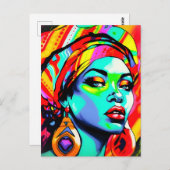 アーポップ・アートのトポートレート ポストカード (正面/裏面)