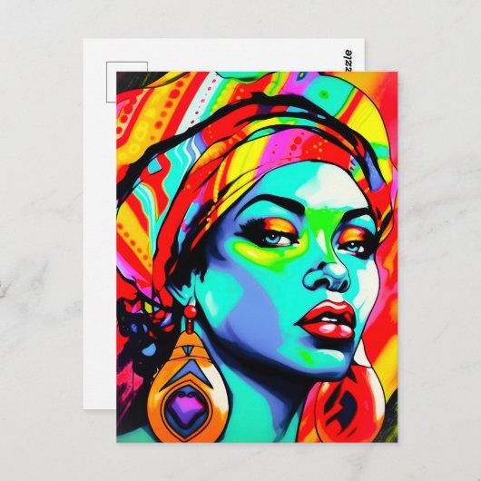 アーポップ・アートのトポートレート ポストカード (正面/裏面)