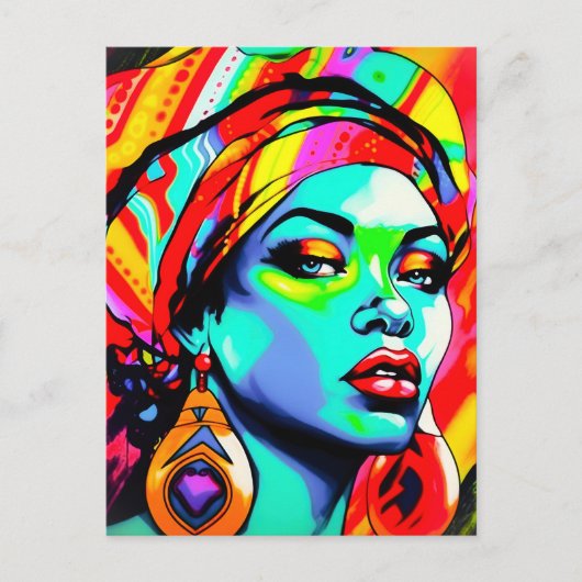 アーポップ・アートのトポートレート ポストカード (正面)