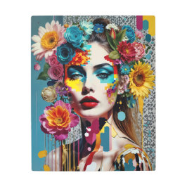 アーポップ・アートのトポートレート メタルプリント