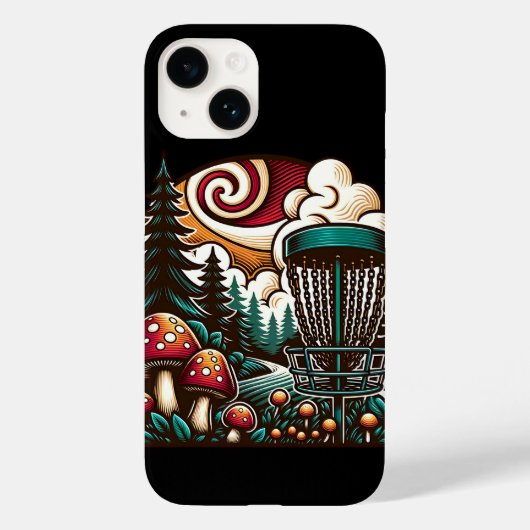 アーポップ・アートのトマッシュルームとディスクゴルフコースAi Art Case-Mate iPhoneケース (裏面)