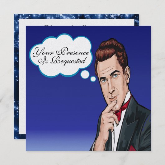 アーポップ・アートのトマンフォーマルお祝い招待状 招待状 (正面/裏面)