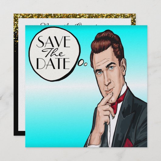 アーポップ・アートのトマンフォーマルお祝い招待状 招待状 (正面/裏面)