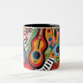 アーポップ・アートのトミュージカル001 ツートーンマグカップ (中央)