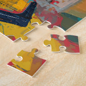 アーポップ・アートのトモナリザ喫煙アシガーパズル ジグソーパズル (側面)